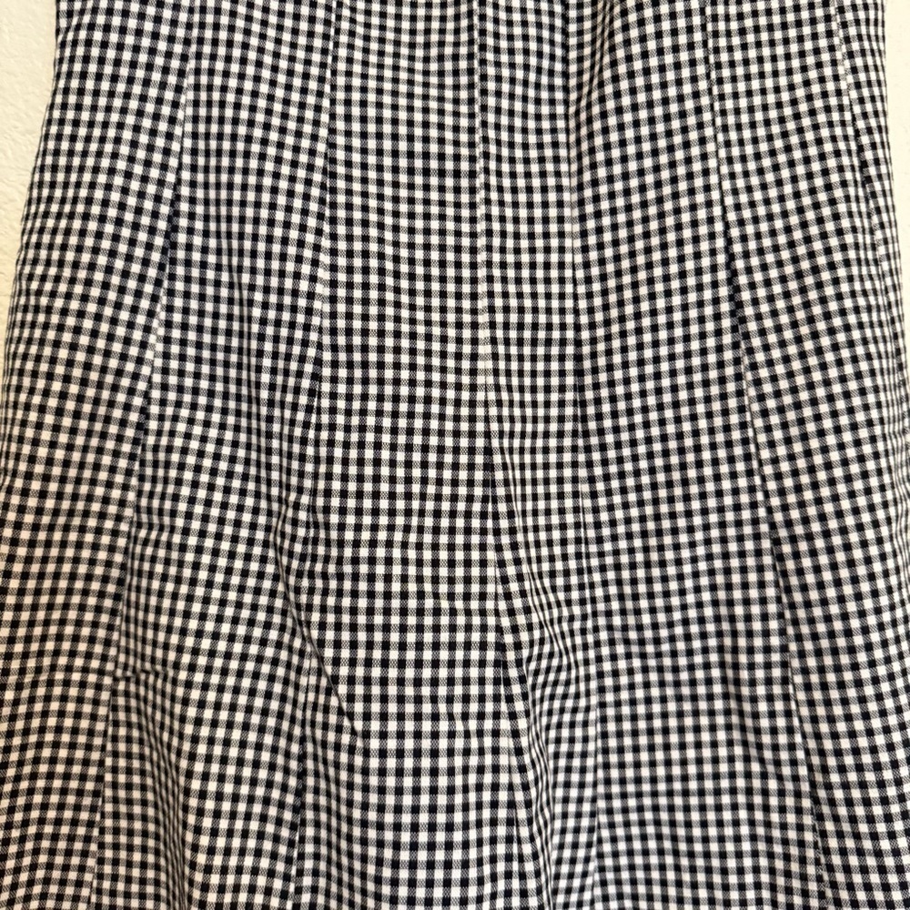 Women's Corset Midi A-Line Dress - A New Day™ Black Gingham 2: Cotton Rayon Blen - Picture 7 of 12